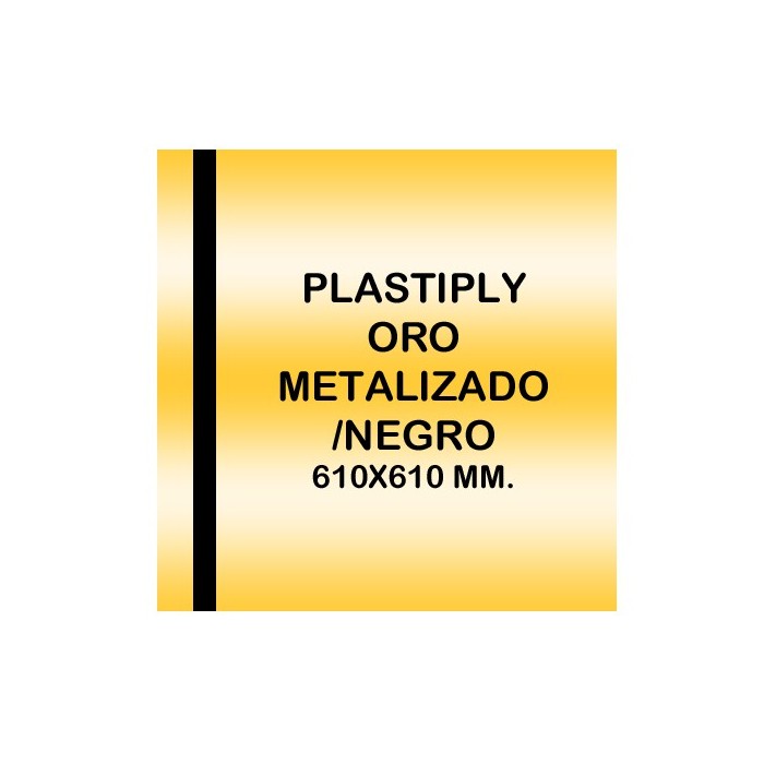Plastiply láser metalizado ORO METALIZADO/NEGRO 610x610mm.l