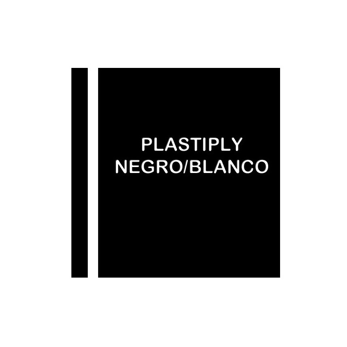 Plastiply Láser 0,2 mm adhesivo Negro/Blanco
