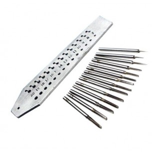 HILERA ROSCAR CON 14 MACHOS 0,7-2 mm 2