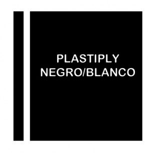 Plastiply Láser 0,2 mm adhesivo Negro/Blanco