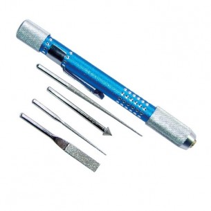 Mandril de aluminio con 4 puntas diamantadas