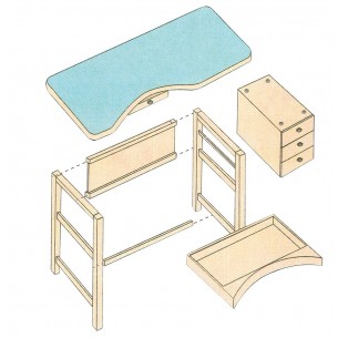 Work table for jeweler 1 position whit drawers MPF Julia 353 2