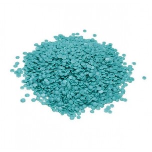 Cera aguamarina plástica en lentejas 22,7 Kg.