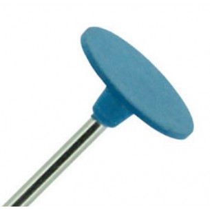 Disque abrasif fin bleu silicone monté 23x1 mm.