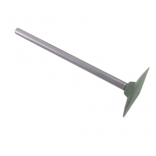 Polissoir monté vert en forme de lentille