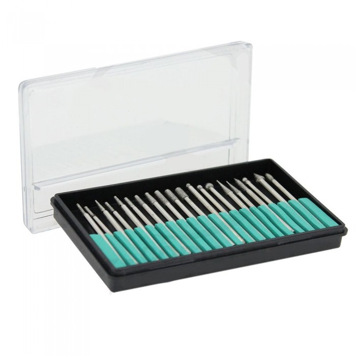 Estuche de 30 fresas diamantadas en formas...