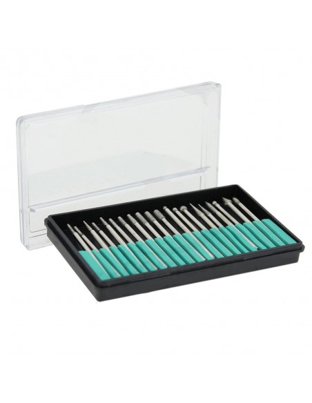 Estuche de 30 fresas diamantadas en formas surtidas