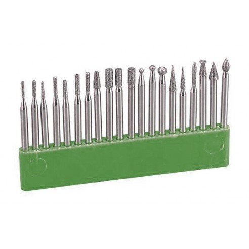 Estuche de 30 fresas diamantadas en formas...