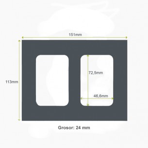 Marco de aluminio doble para moldes Castaldo 24 mm. 2