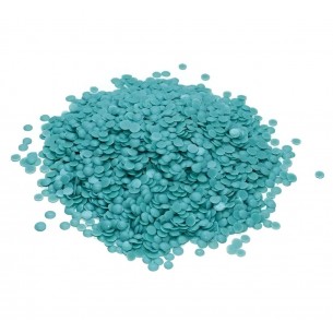 Cera aguamarina plástica en lentejas 1 Kg.