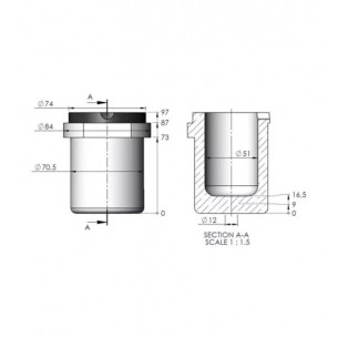 Crucible 2 kg. for Ultraflex air-cooled furnace 2