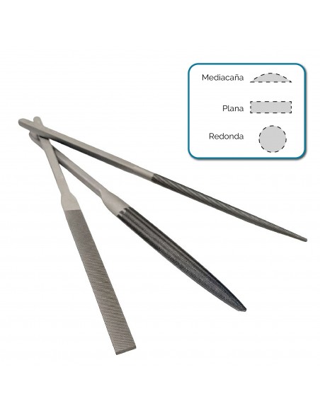 Jeu de 3 limes "habilis" Vallorbe 215mm hachées 1