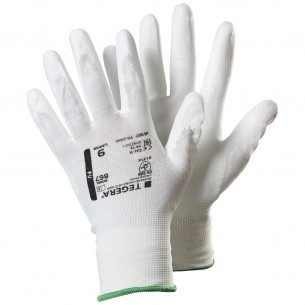 Polyamide gloves with reinforced fingers