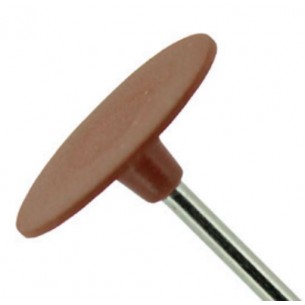 Disco montado silicona abrasiva grueso marrón 23x1 mm.